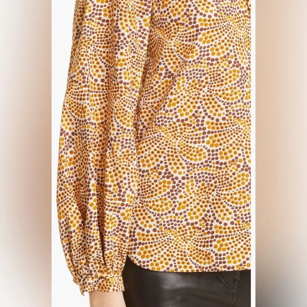 NWT Rebecca Taylor Floral Abstract Blouse - Picture 4 of 10